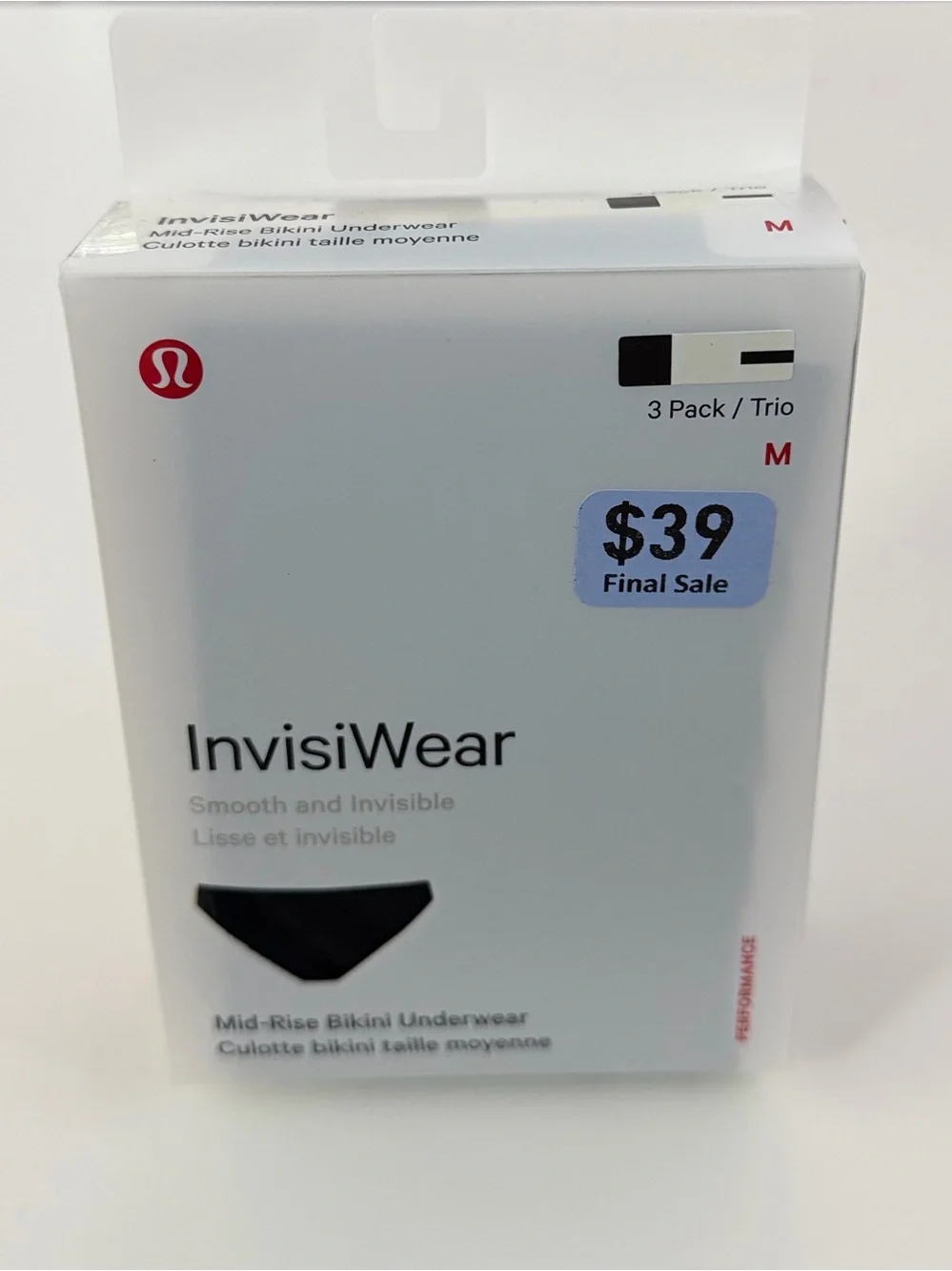 Lululemon - InvisiWear Mid-Rise Bikini Underwear - (3 Pack) - Size M - NWT